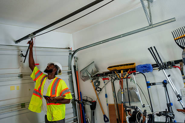 Professional Garage Door Panel Replacement technician working in Nicollet, MN
